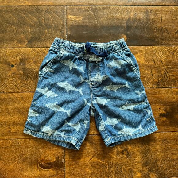 Gymboree Boys 18-24 Months Shorts Blue Denim Sharks - Picture 1 of 3